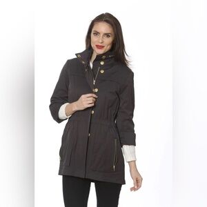 Ciao Milano CM 1969 Tess Raincoat 
Black - Size Small